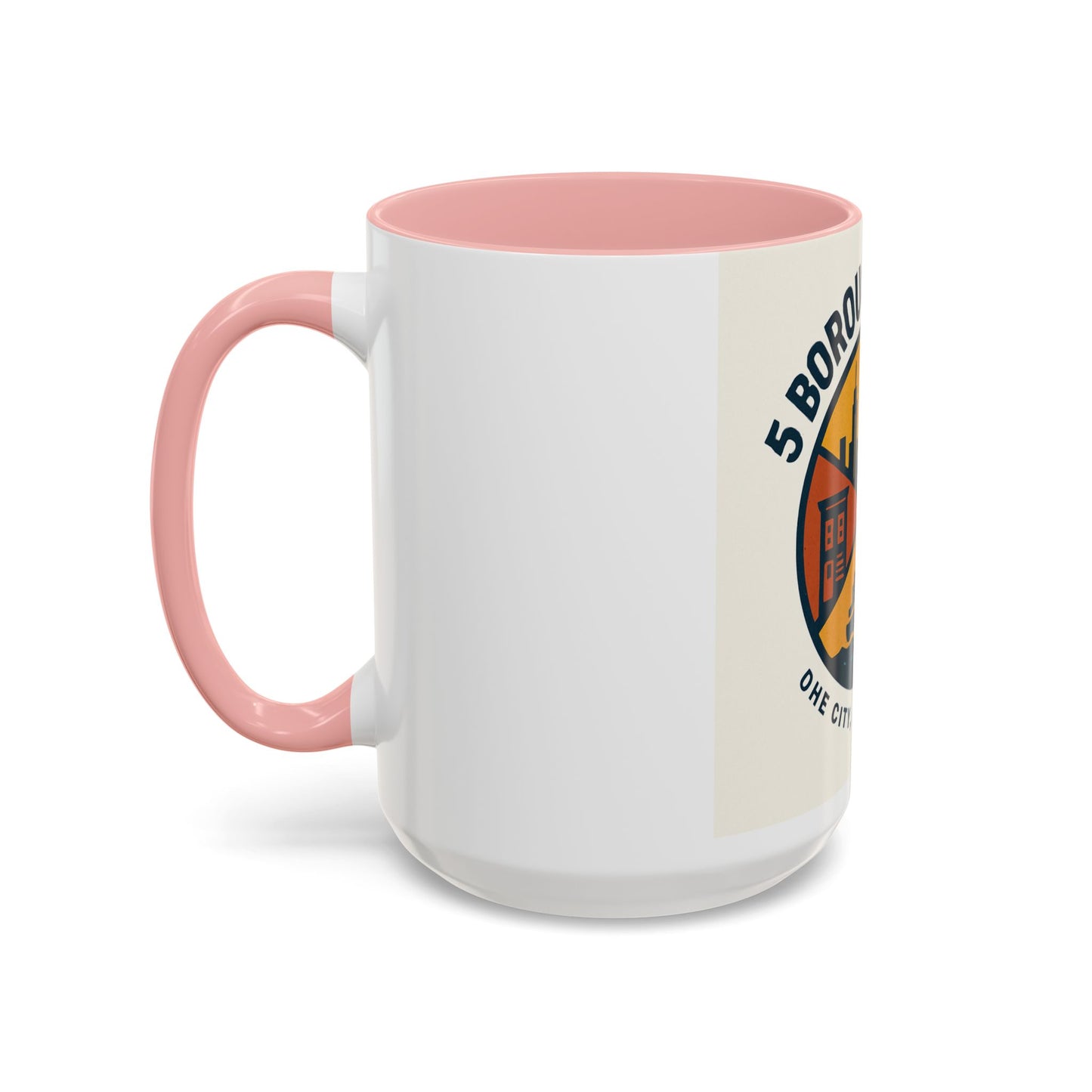 City Pride Accent Coffee Mug - 5 Borough Pledge Design, Unique Gift for NYC Lovers, Travel Souvenir, Office Decor, Coffee Lovers