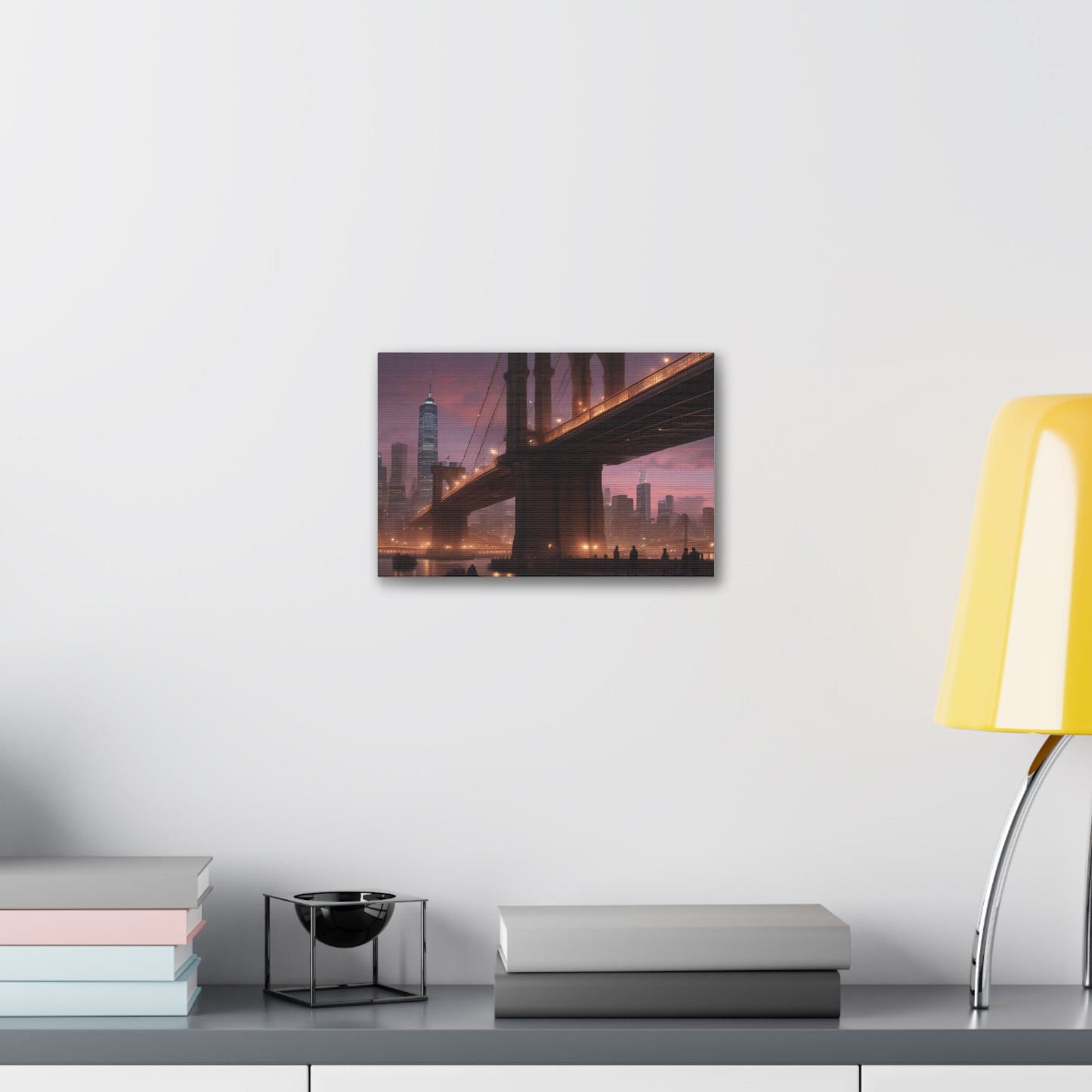 Canvas Stretched Wall Art, Brooklyn Bridge New York City