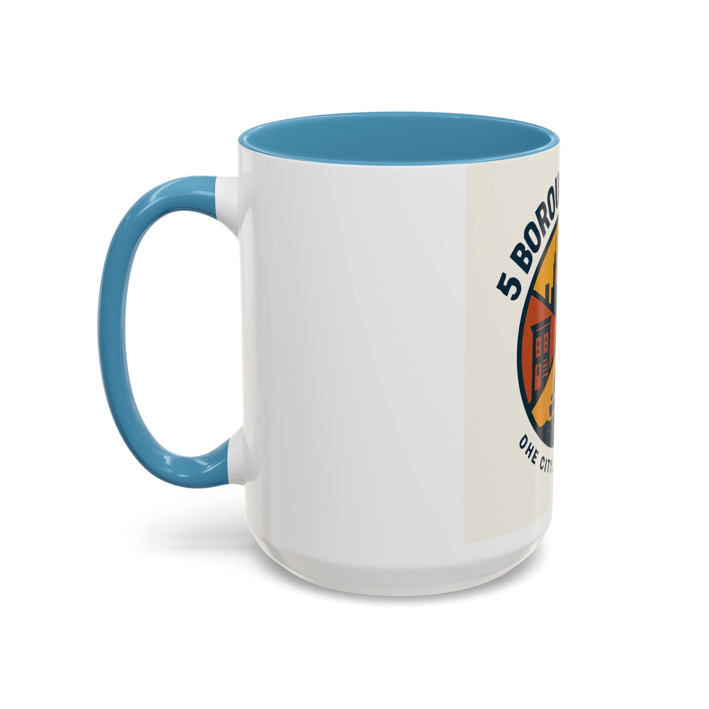 City Pride Accent Coffee Mug - 5 Borough Pledge Design, Unique Gift for NYC Lovers, Travel Souvenir, Office Decor, Coffee Lovers