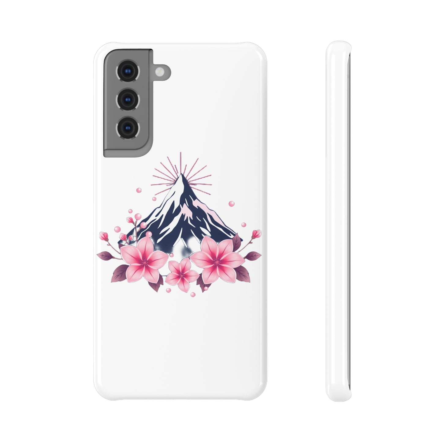 Phone Case Mountains Flowers Snow Slim Snap Case