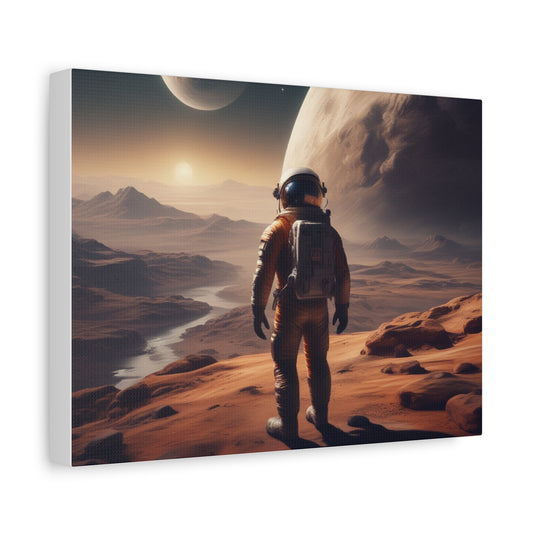 Canvas Print Astronaut Space Planets Moon Matte 25"