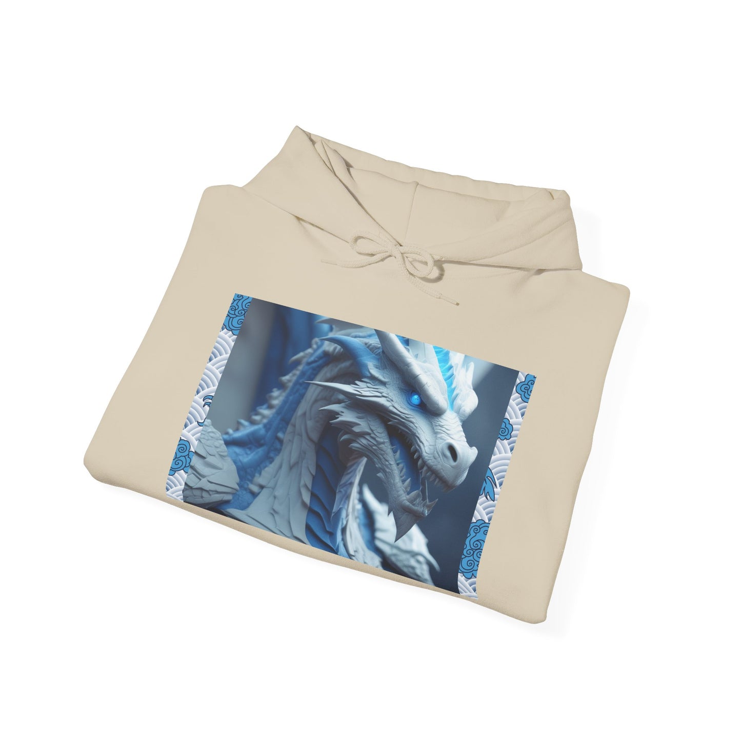 Blue Dragon Unisex Hoodie - Chill Vibes, Unique Gift for Gamers, Fantasy Art Wear, Cozy Street Style, Perfect for Any Occasion