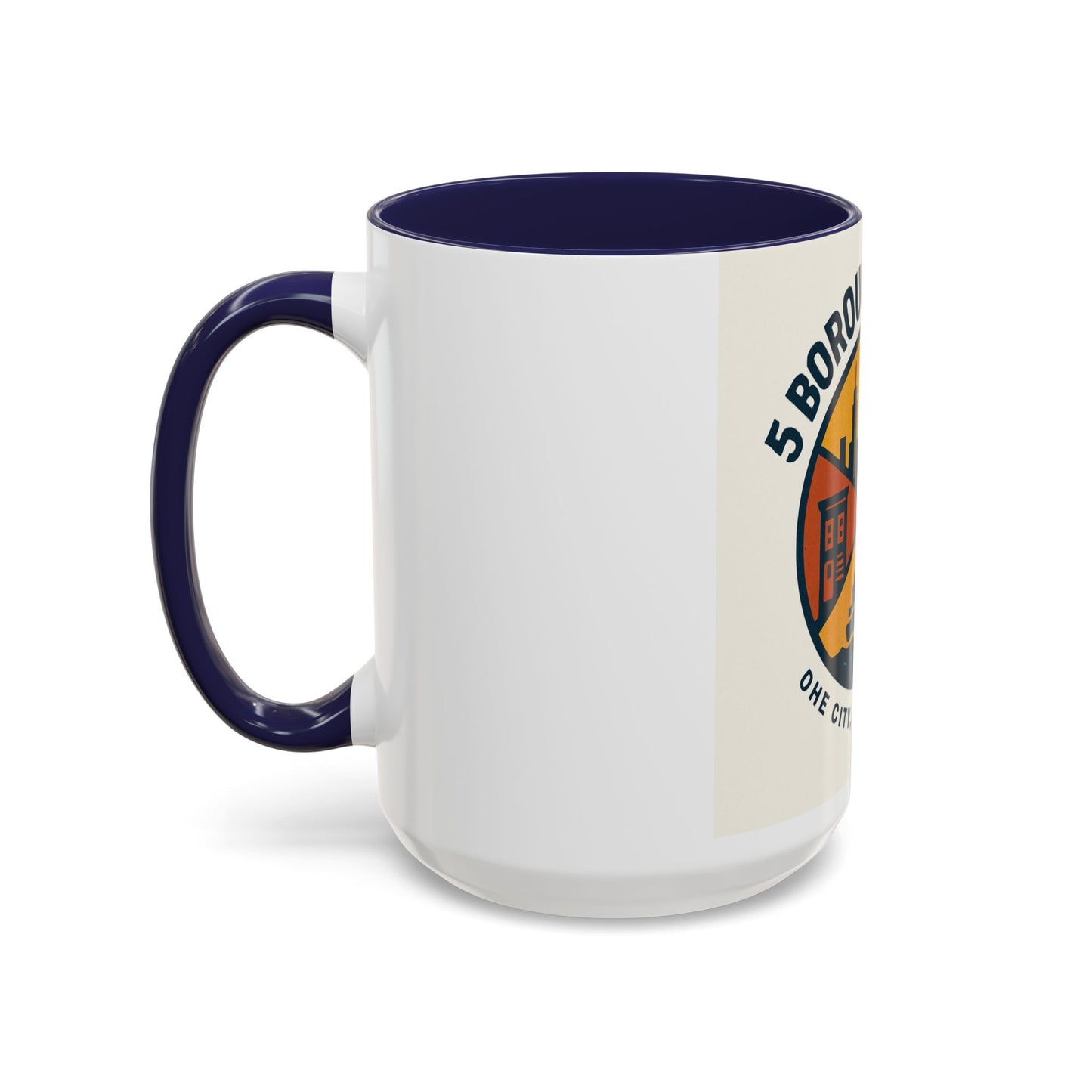 City Pride Accent Coffee Mug - 5 Borough Pledge Design, Unique Gift for NYC Lovers, Travel Souvenir, Office Decor, Coffee Lovers