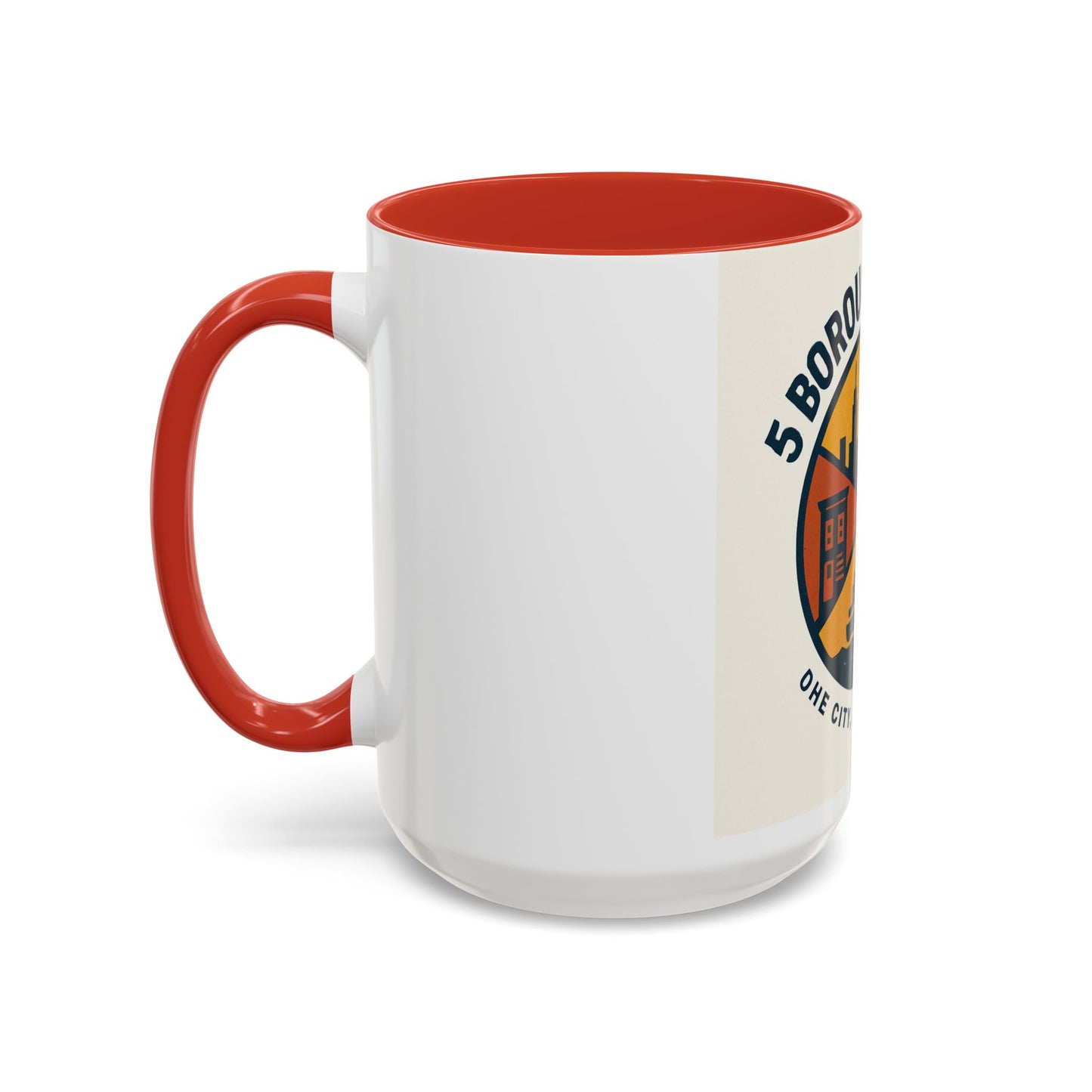 City Pride Accent Coffee Mug - 5 Borough Pledge Design, Unique Gift for NYC Lovers, Travel Souvenir, Office Decor, Coffee Lovers