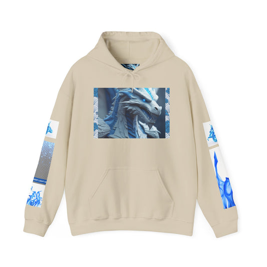 Blue Dragon Unisex Hoodie - Chill Vibes, Unique Gift for Gamers, Fantasy Art Wear, Cozy Street Style, Perfect for Any Occasion