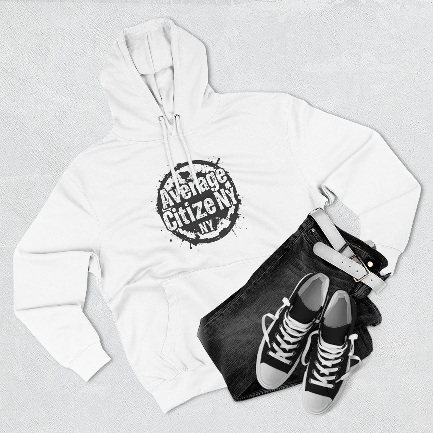 Fleece Hoodie City Graphic Urban Trendy Teens Average Citizen NY
