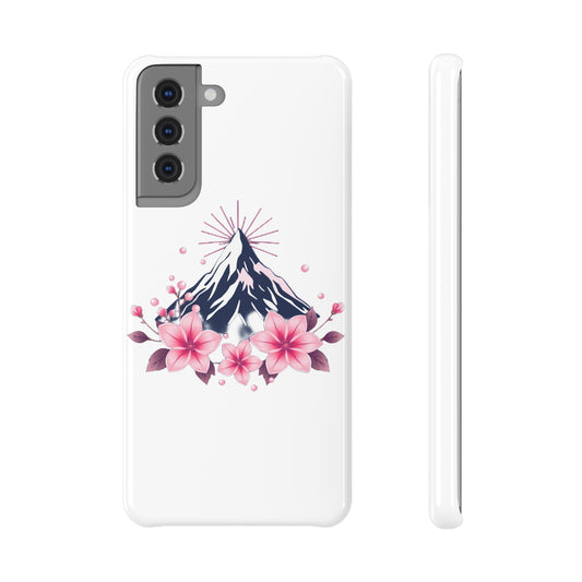 Phone Case Mountains Flowers Snow Slim Snap Case