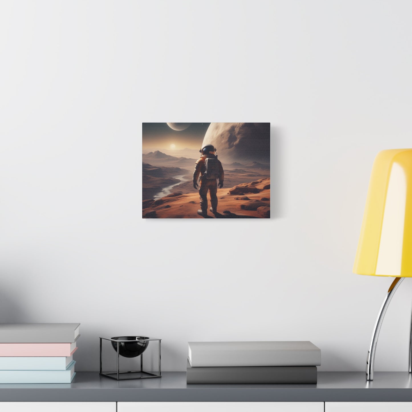 Canvas Print Astronaut Space Planets Moon Matte 25"