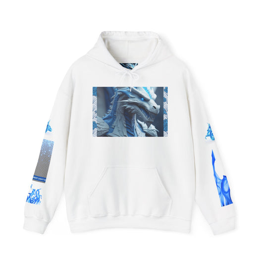 Blue Dragon Unisex Hoodie - Chill Vibes, Unique Gift for Gamers, Fantasy Art Wear, Cozy Street Style, Perfect for Any Occasion